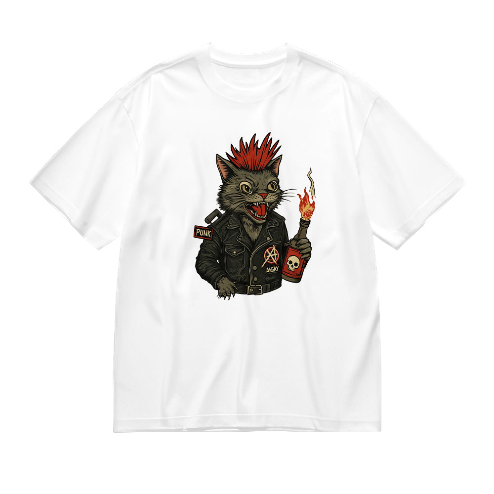Punk Cat Graphic T-Shirt