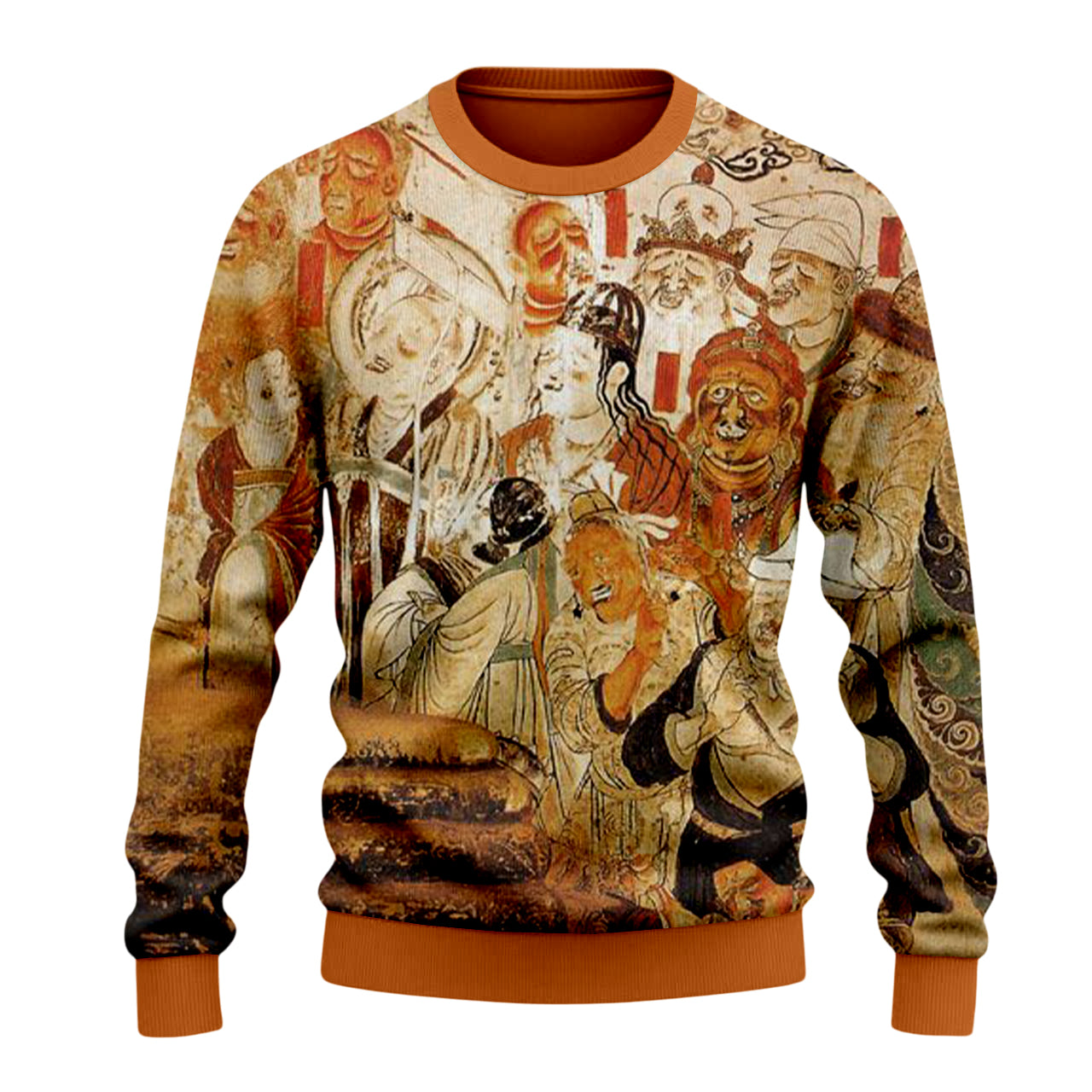 Dunhuang Art Print Crewneck Sweater