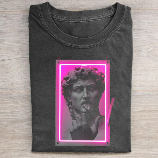 David Statue Art Print Men's Fashion Graphic T-Shirt