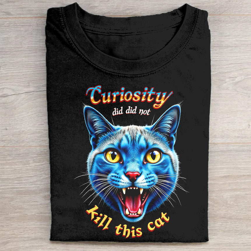 Curiosity Did Not Kill This Cat Graphic T-Shirt