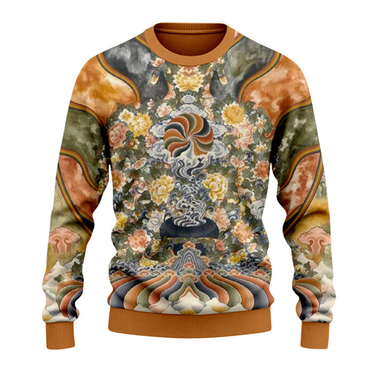 Dunhuang Art Print Crewneck Sweater