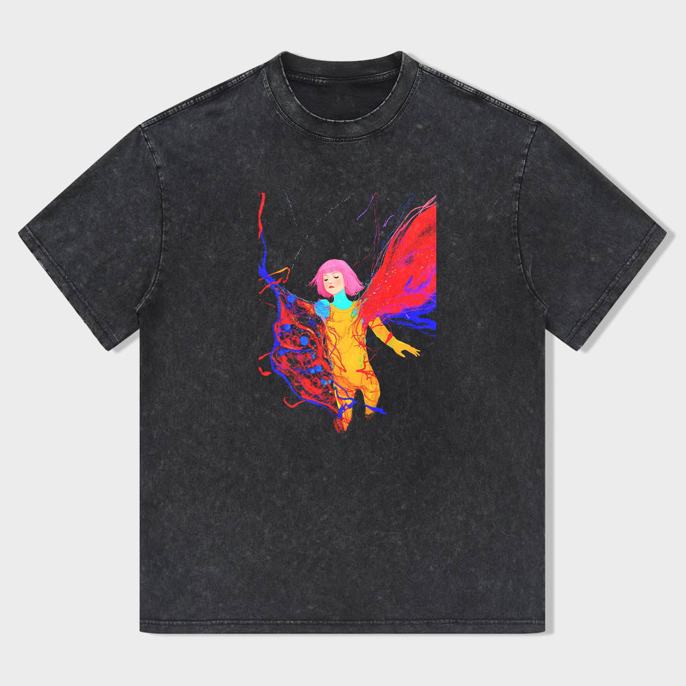 Colorful Angel Graphic T-Shirt