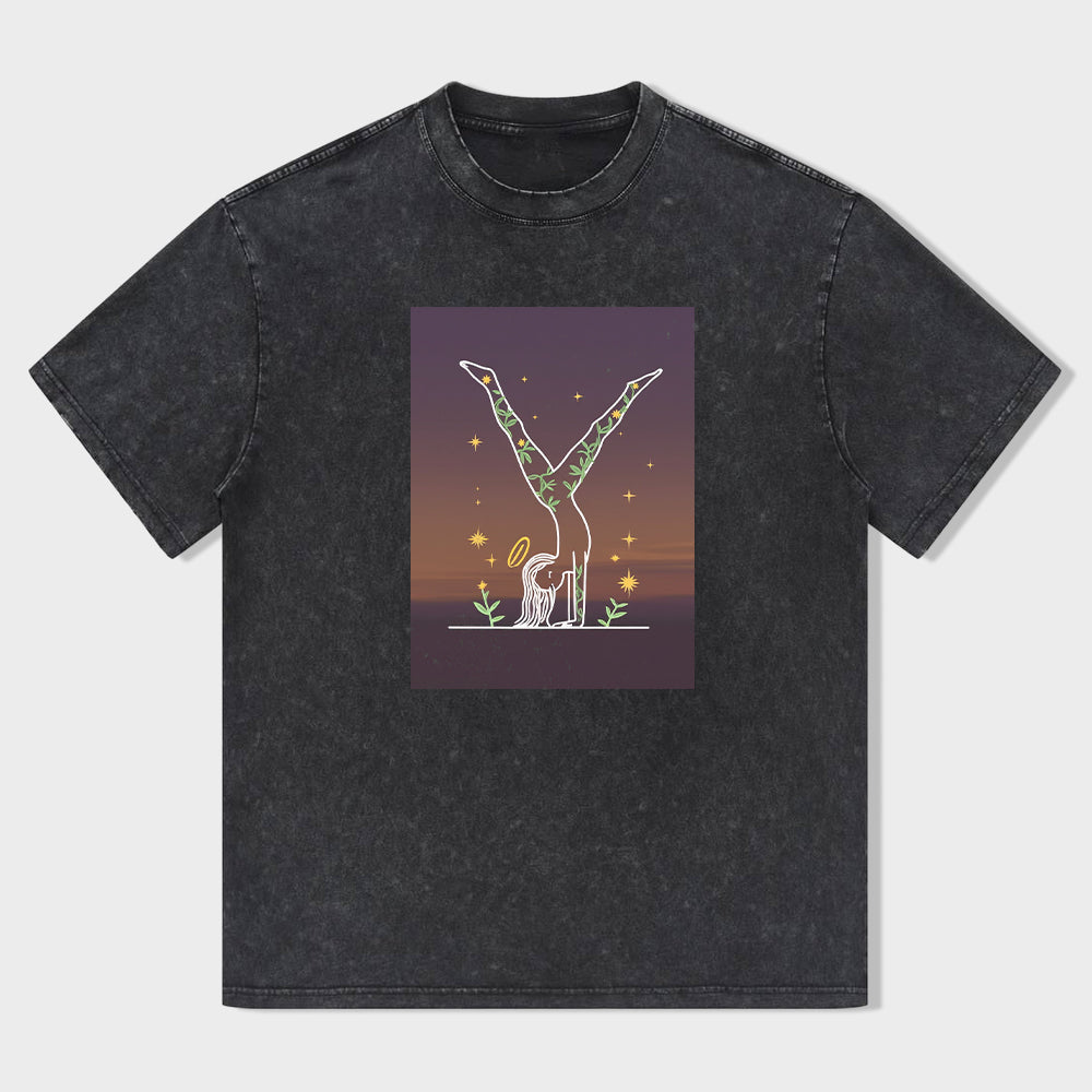 Unicorn Yoga Graphic T-Shirt
