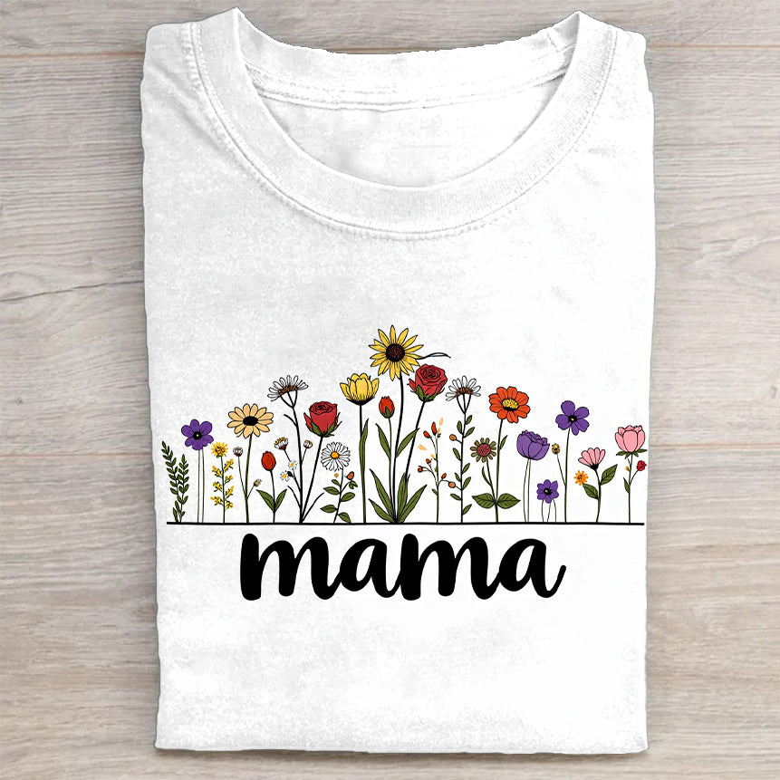 Floral Mama Graphic Tee T-Shirt