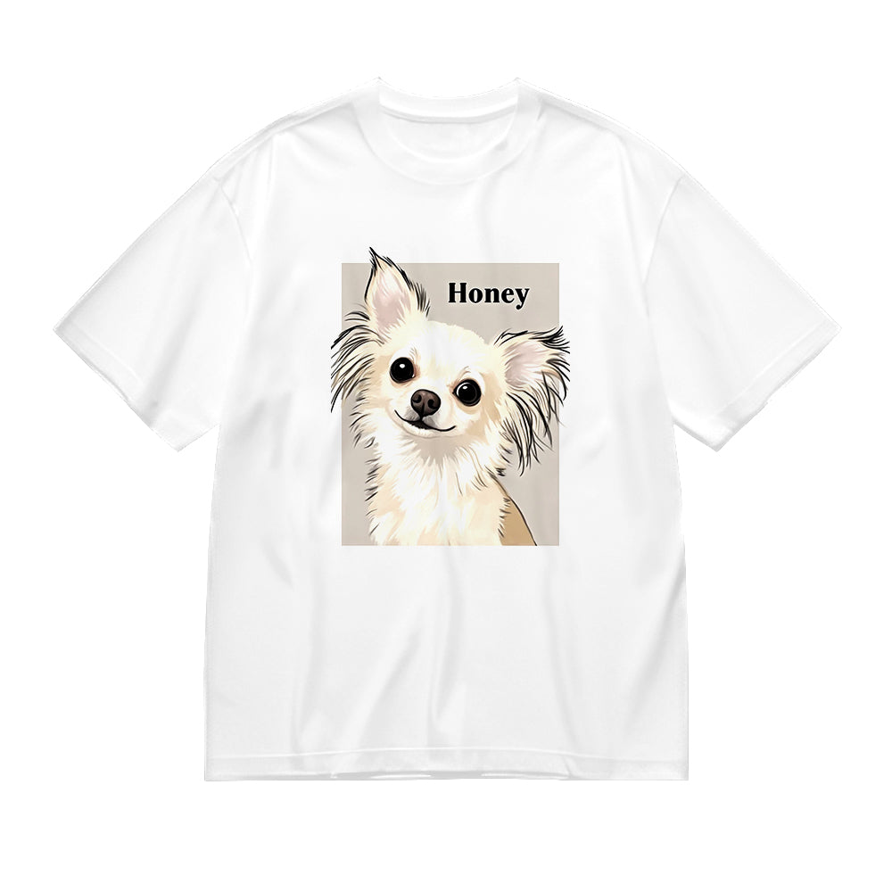 Chihuahua Dog Print Casual T-Shirt for Women Men Honey Design Graphic Tee Shirts T-Shirt