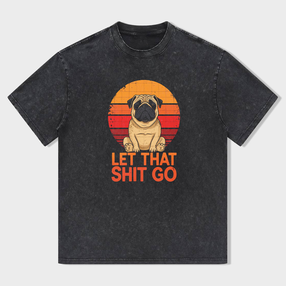 Vintage Pug Sunset Graphic T-Shirt
