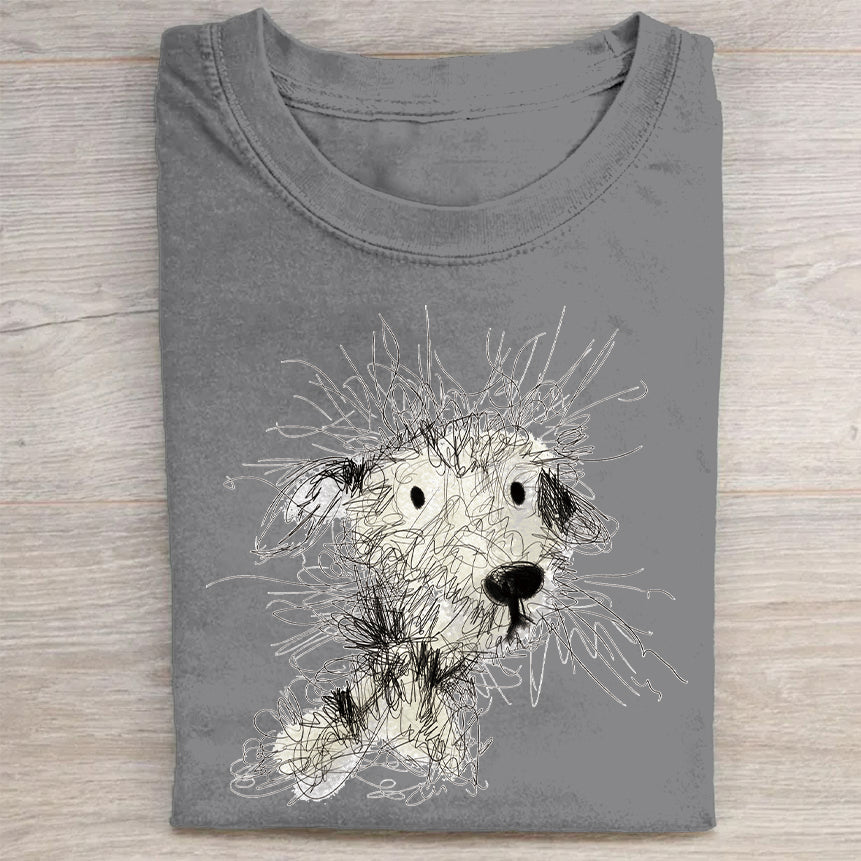Cute Dog Graphic Design T-Shirt