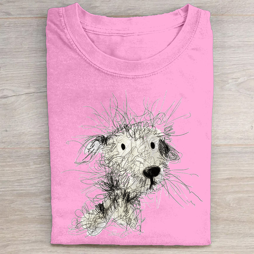 Cute Dog Graphic Design T-Shirt