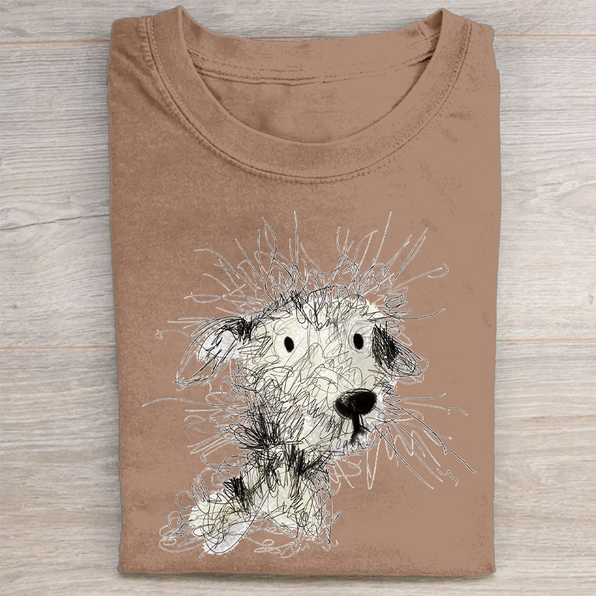 Cute Dog Graphic Design T-Shirt