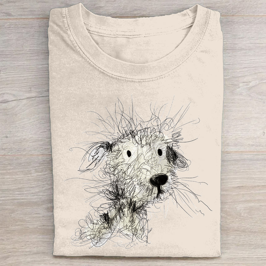 Cute Dog Graphic Design T-Shirt