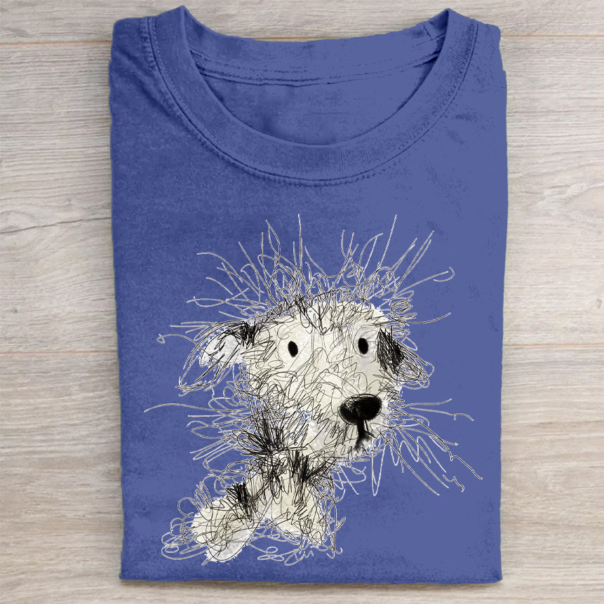 Cute Dog Graphic Design T-Shirt