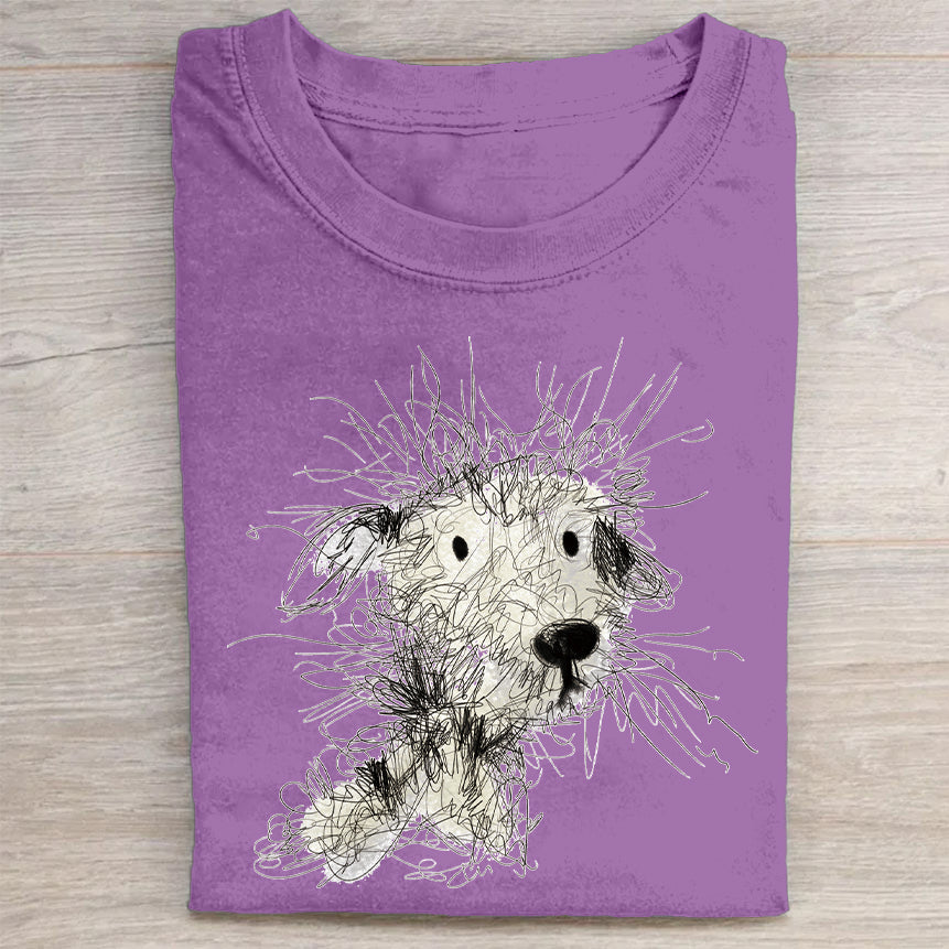 Cute Dog Graphic Design T-Shirt