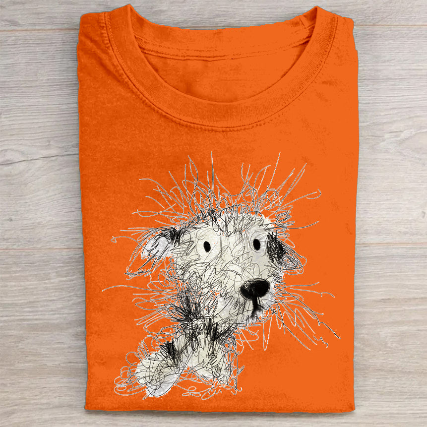 Cute Dog Graphic Design T-Shirt