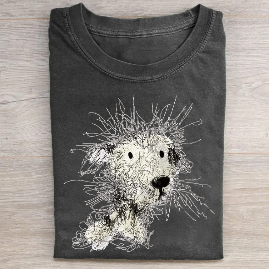 Cute Dog Graphic Design T-Shirt