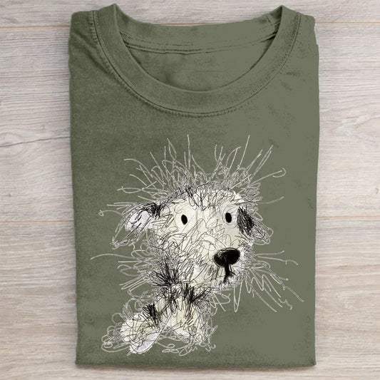 Cute Dog Graphic Design T-Shirt