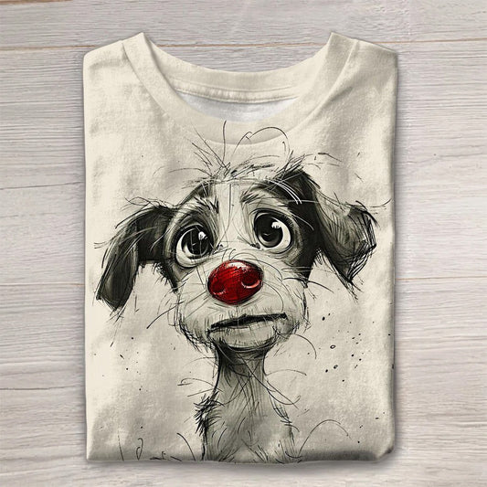 Cute Dog Graphic Design T-Shirt