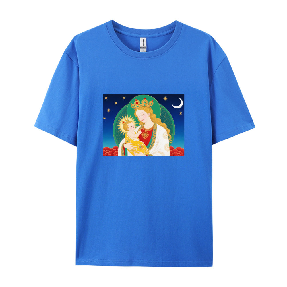 Virgin Mary and Baby Jesus Artistic Design Women's T-Shirt