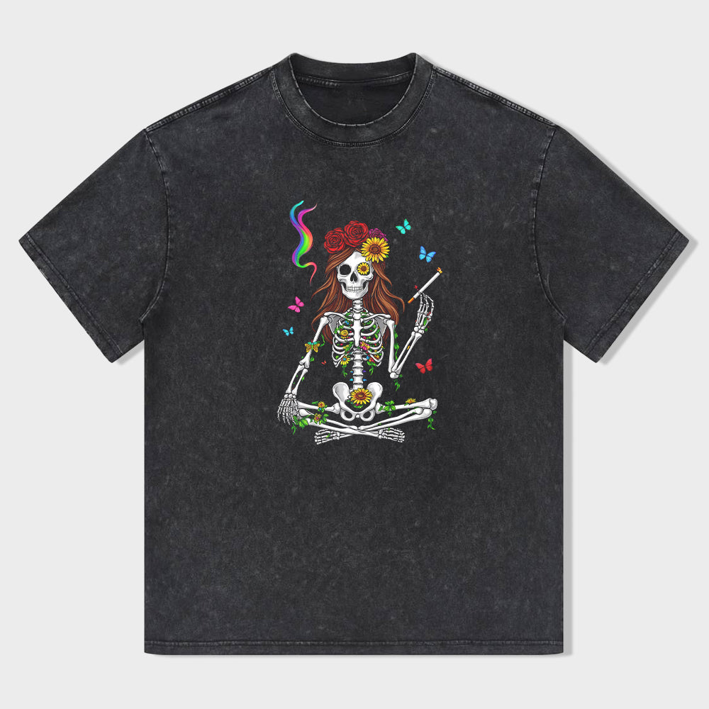 Colorful Skeleton Graphic T-Shirt