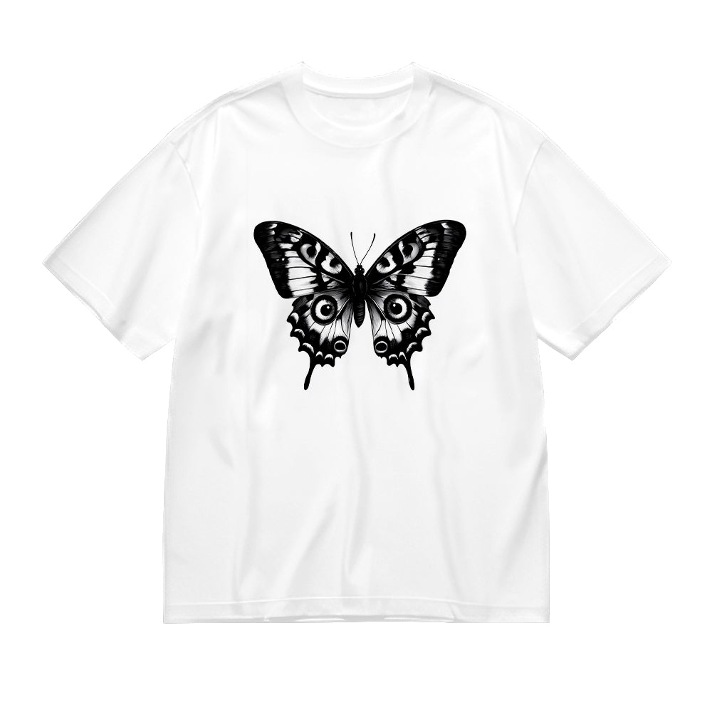Butterfly Graphic Design White T-Shirt