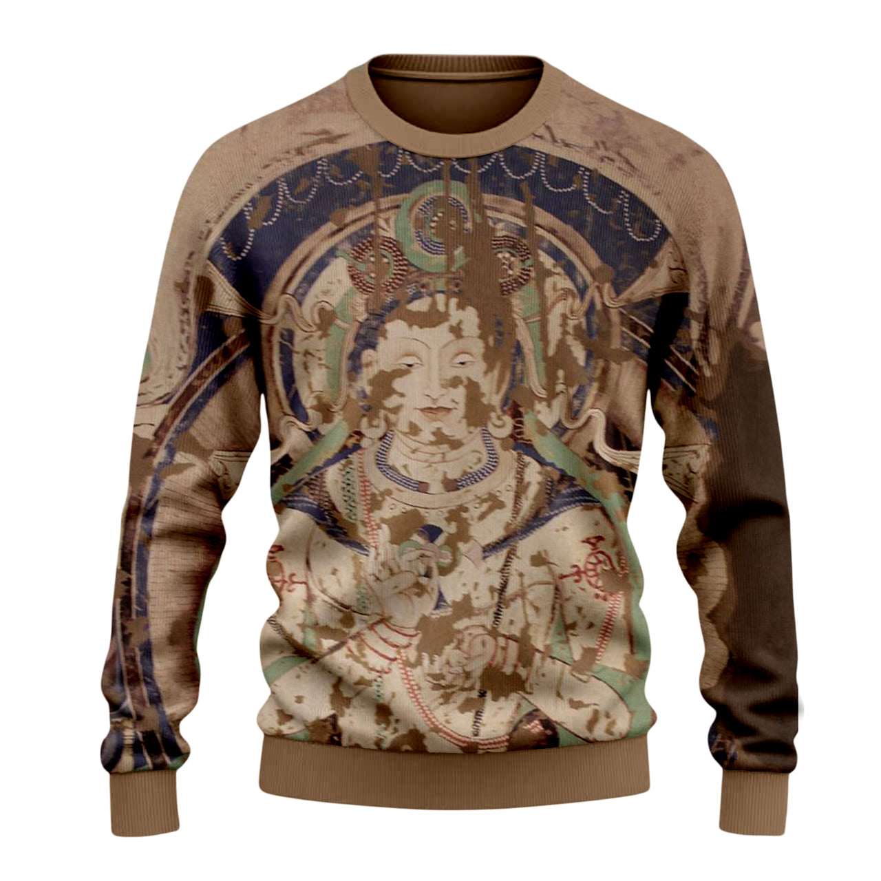 Vintage Dunhuang Art Print Crewneck Sweater