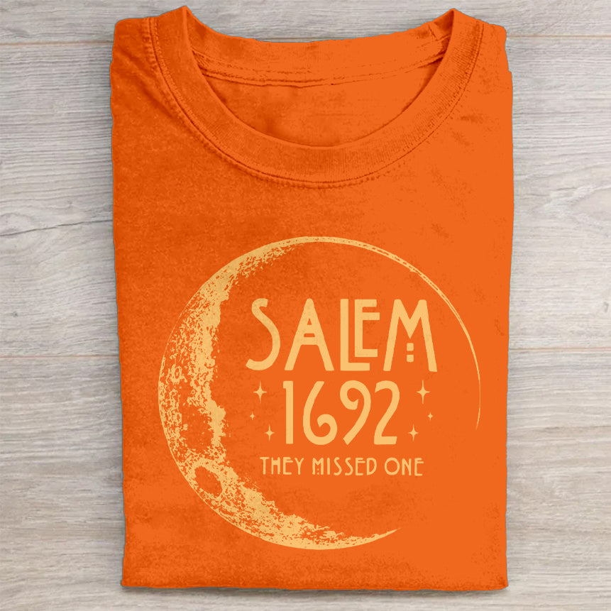 Salem 1692 They Missed One Crescent Moon Graphic T-Shirt