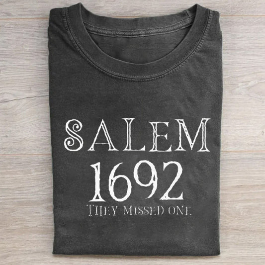 Salem 1692 They Missed One Graphic Print T-Shirt