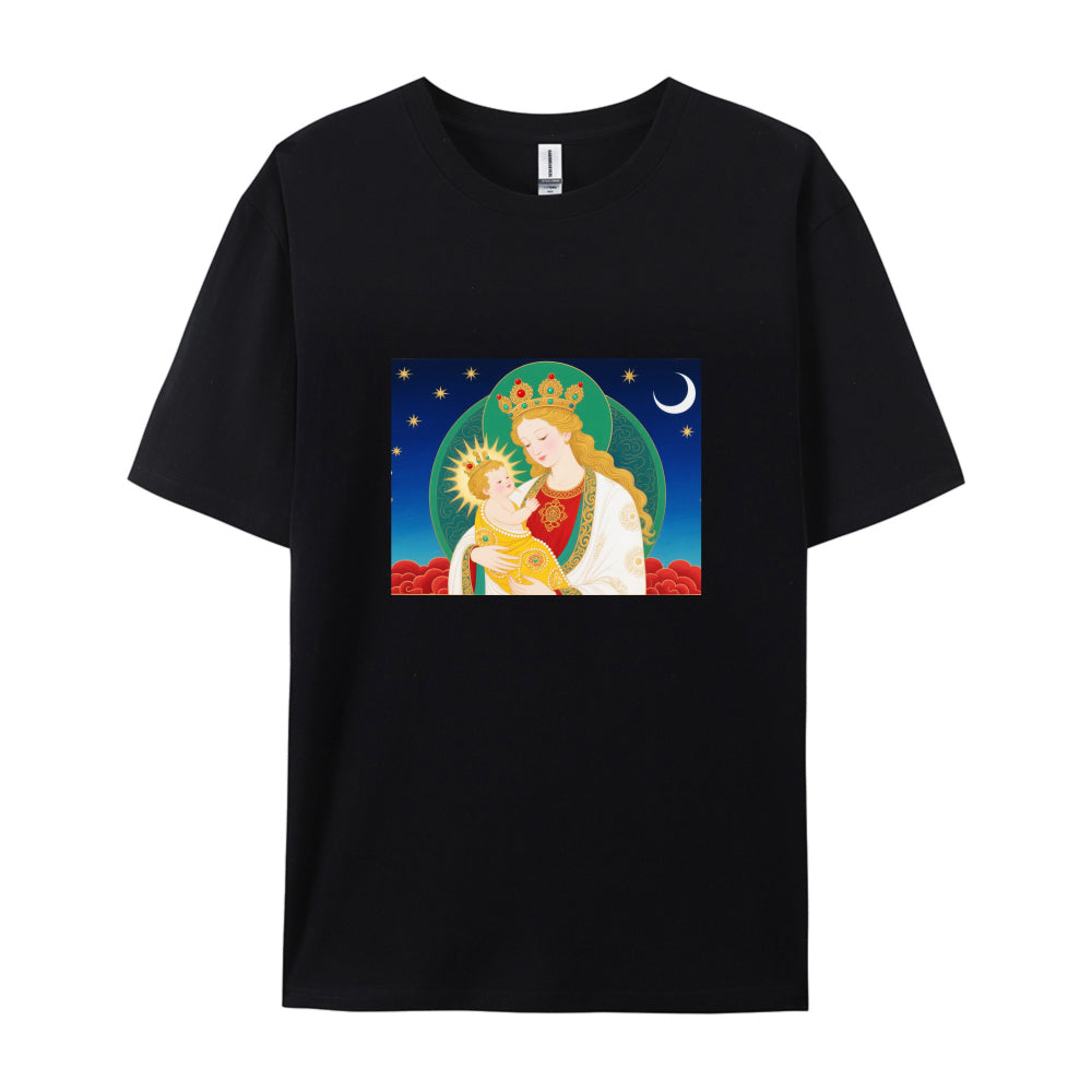 Virgin Mary and Baby Jesus Artistic Design Women's T-Shirt
