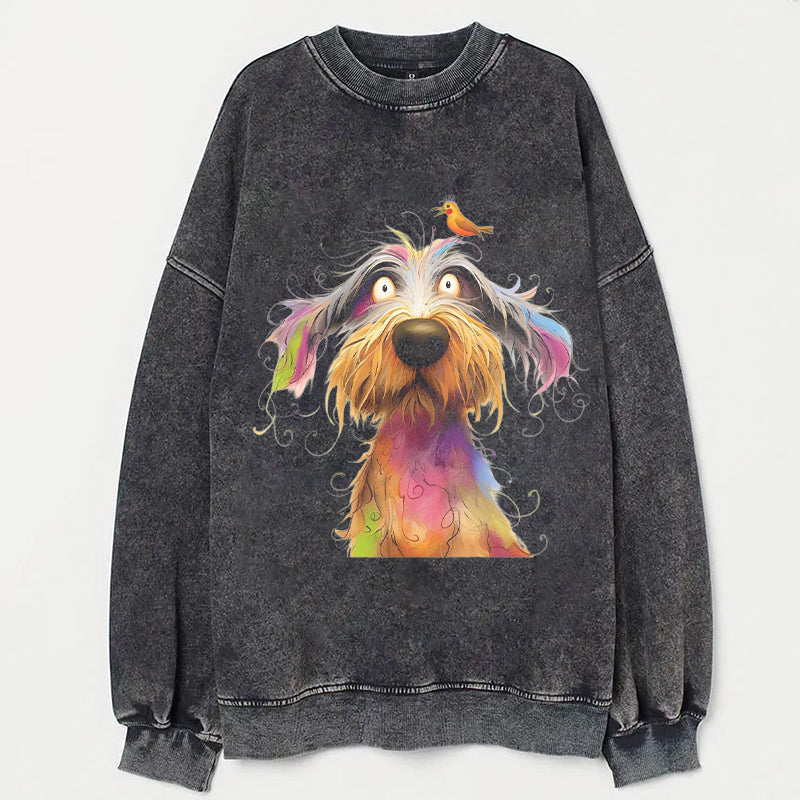 Funny Cute Dog Art Print Casual Sweatshirt