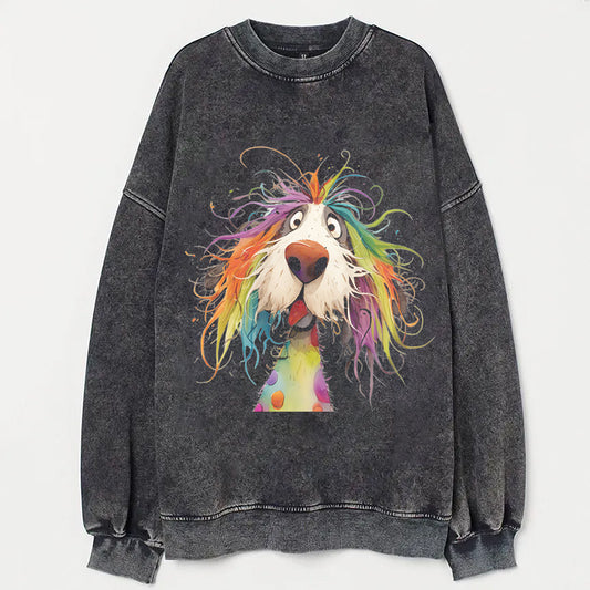 Funny Cute Dog Art Print Casual Sweatshirt