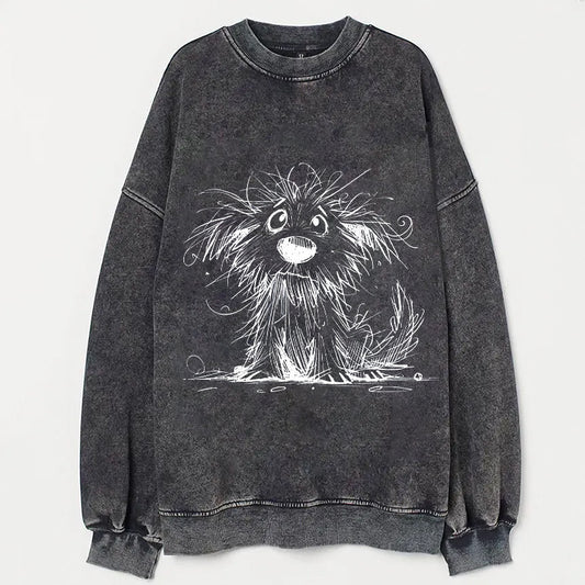 Cute Dog Graphic Design Sweatshirt