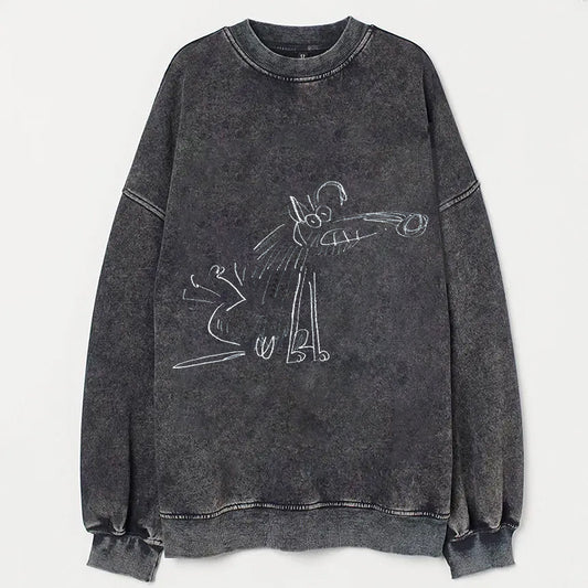 Cute Dog Graphic Design Sweatshirt