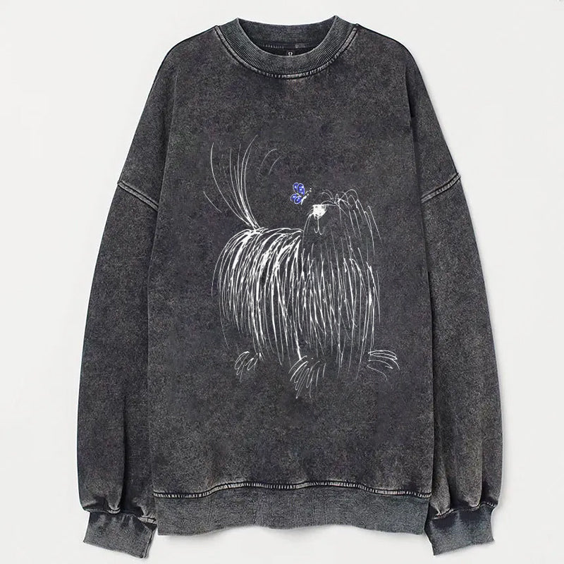 Cute Dog Scrawled Puppy Art Print Casual Sweatshirt