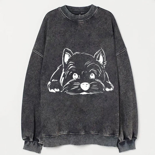 Cute Dog Scrawled Puppy Art Print Casual Sweatshirt