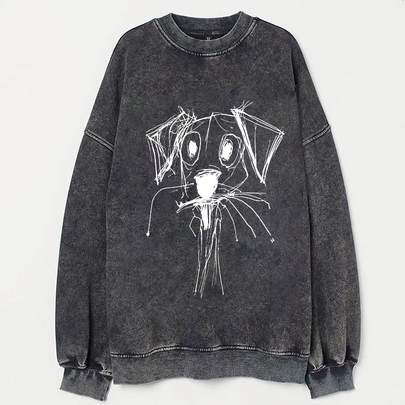 Cute Dog Graphic Design Sweatshirt