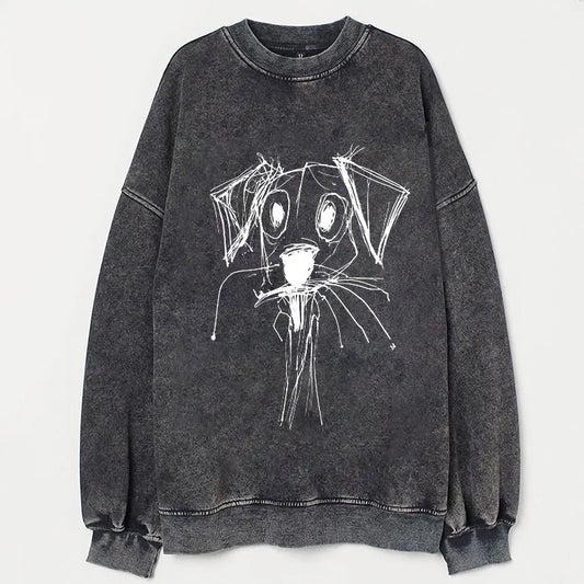 Cute Dog Graphic Design Sweatshirt