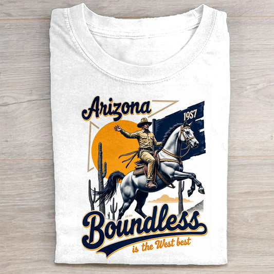 Arizona Boundless Western Cowboy Graphic T-Shirt