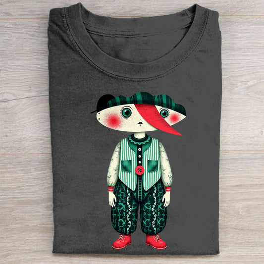 Cute Cartoon Character Graphic T-Shirt