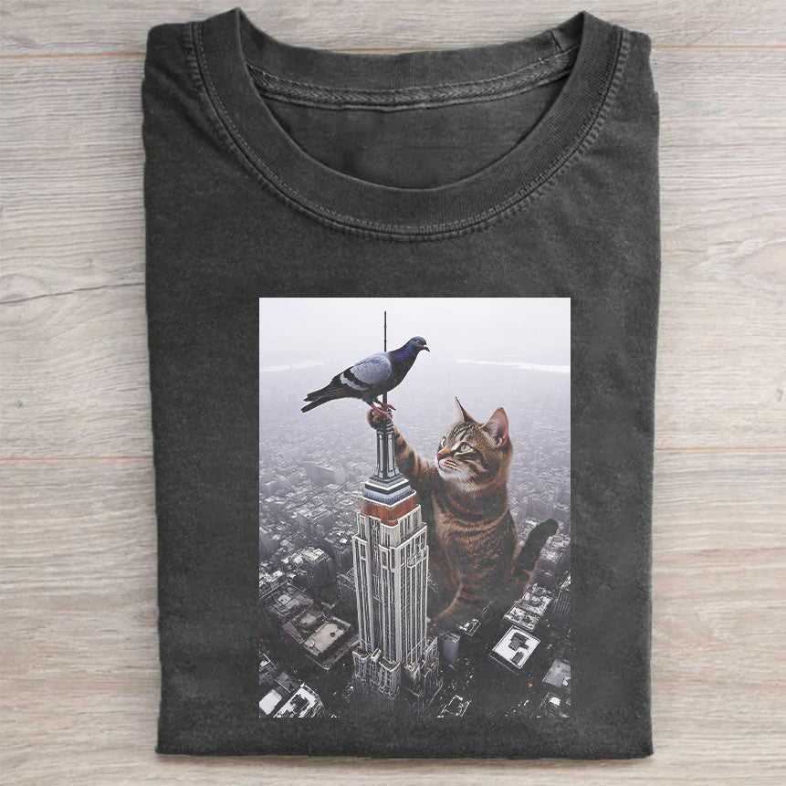 Cat Climbing Empire State Building T-Shirt