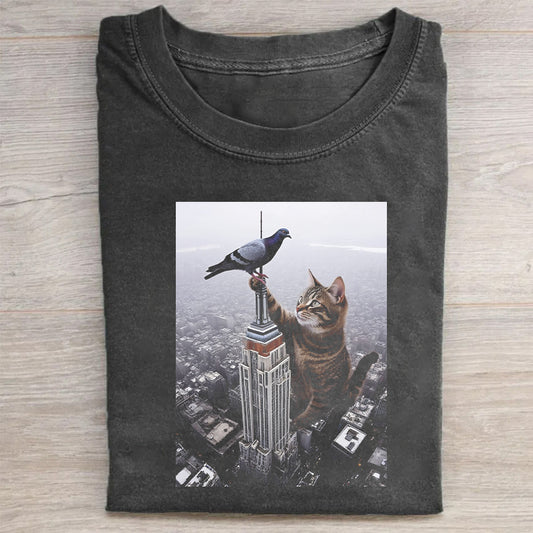 Cat Climbing Empire State Building T-Shirt
