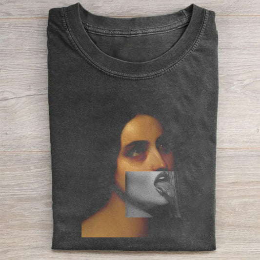Artistic Face Design Men's Fashion Graphic T-Shirt