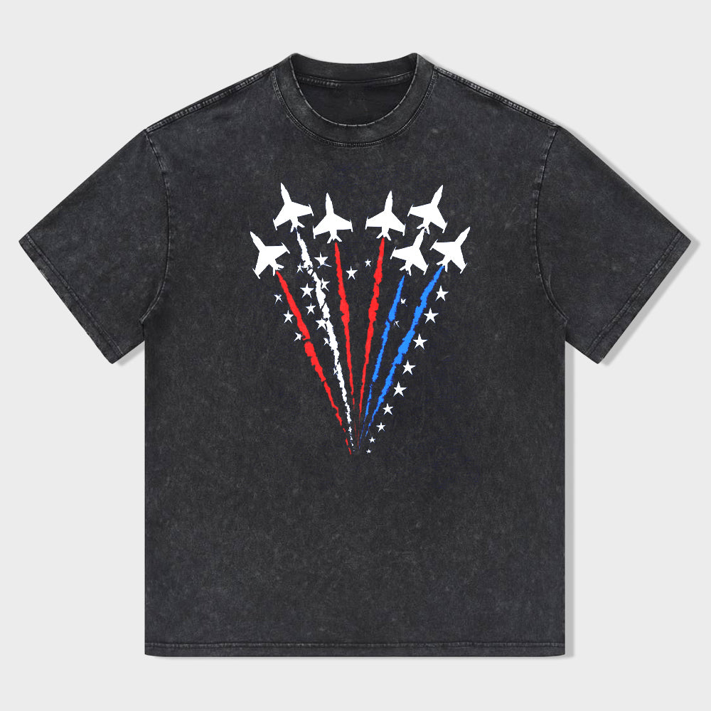Patriotic Airplanes Graphic T-Shirt