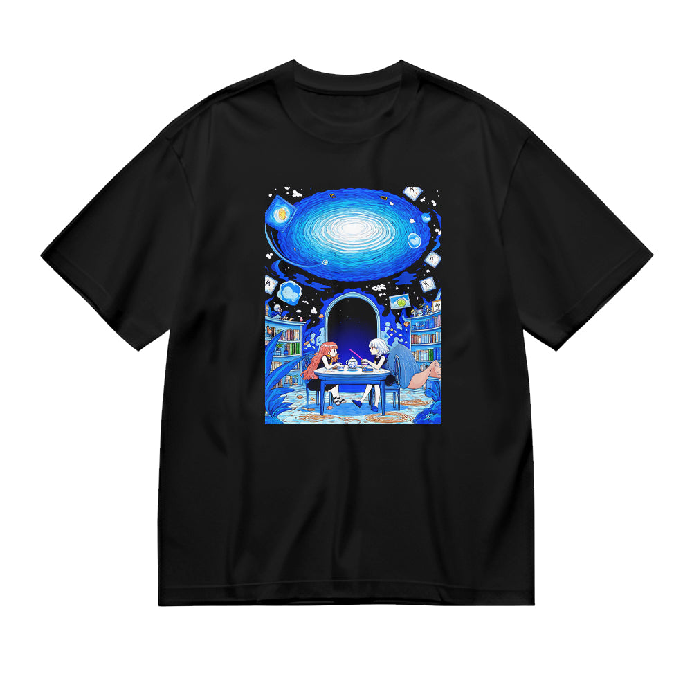Galaxy Print Black T-Shirt