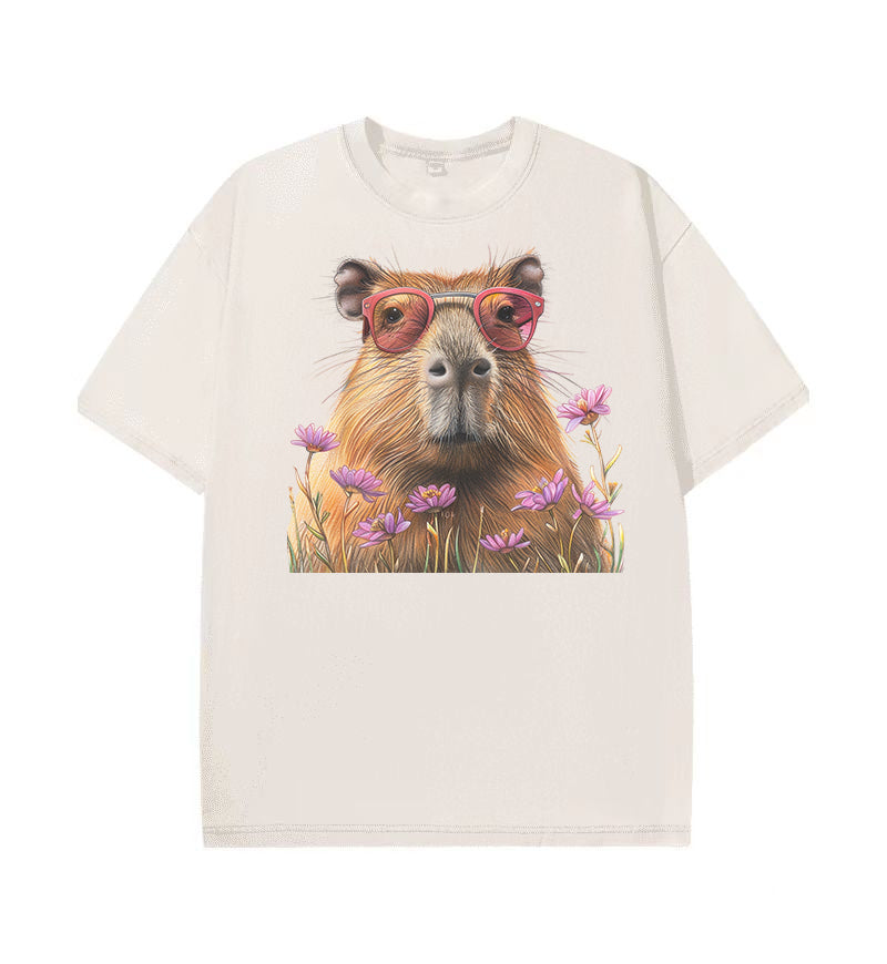 Funny Sunglasses Capibara Unisex T-Shirt