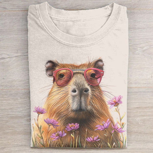 Funny Sunglasses Capibara Unisex T-Shirt