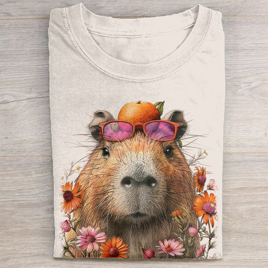 Funny Sunglasses Capibara Unisex T-Shirt