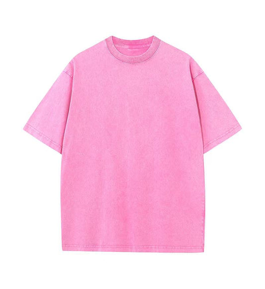 Vintage Enzyme Washed Cotton Color Unisex Basic T-Shirt