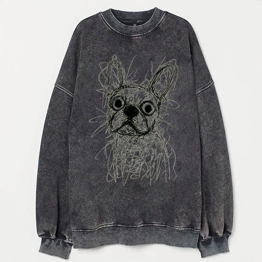 Cute Dog Art Print Casaul Sweatshirt