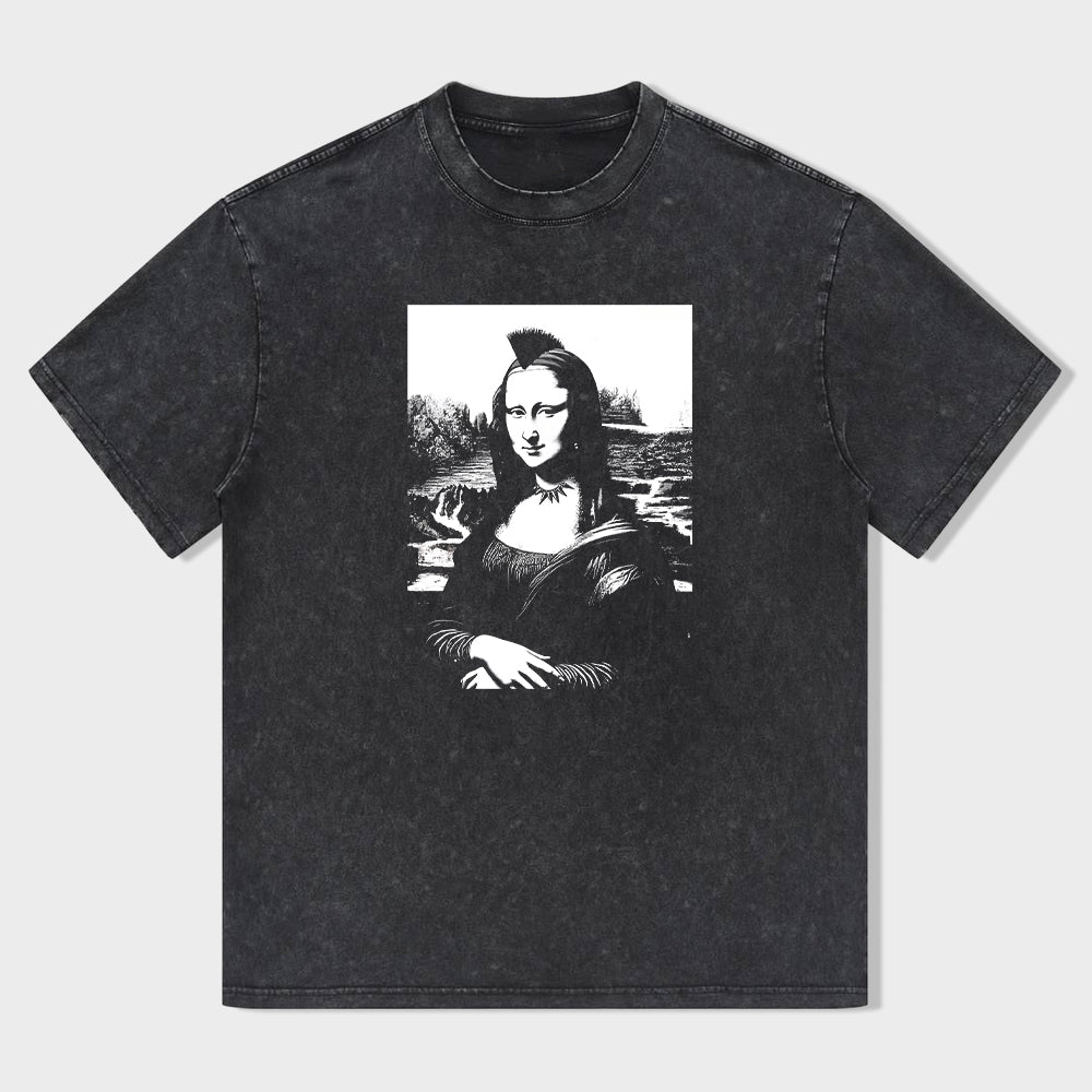 Mona Lisa Art Print Men's Fashion Casual T-Shirt