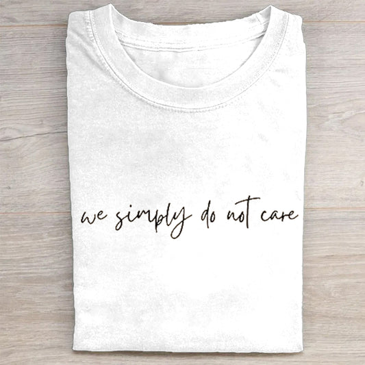 Retro Funny WDNC Club We Simply Do Not Care Menopause Perimenopause Print T-Shirt