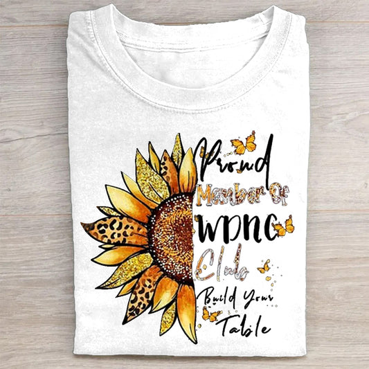 Women's Sunflower Proud Member Of WDNC Club Print Shirt
